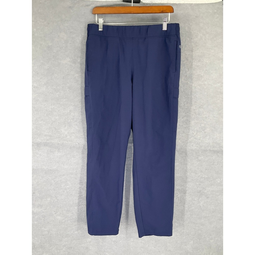 Apana Womens Navy Cargo Pants Elastic Waist Stretch Sz XL Athleisure Casual
